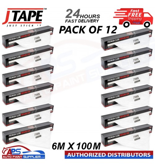 12 X JTAPE PREMIUM MASKING SHEETING FILM 6M X100M - FAST DELIVERY