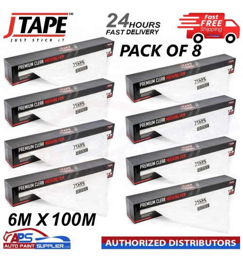 8 X JTAPE PREMIUM MASKING SHEETING FILM 6M X100M - FAST DELIVERY