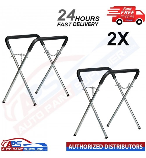 2 X FMT Body Shop Trestle Table / Panel Stand Adjustable - FAST DELIVERY