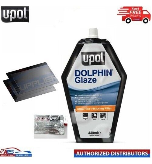 DOLPHIN GLAZE -[440ml] WITH HARDNER TUBE & 2X BODY FILLER SPREADER