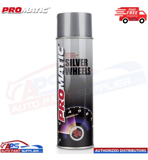 1X Promatic Silver Wheels Professional Spray Paint Aerosol 500ml Multi Purpose