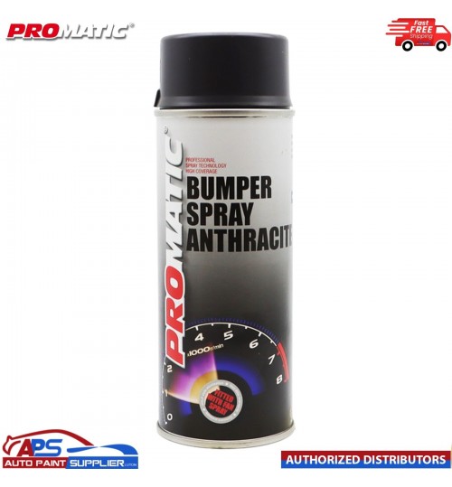 Anthracite Bumper Spray Paint Aerosol 400ml Fast Drying Promatic - Free Delivery