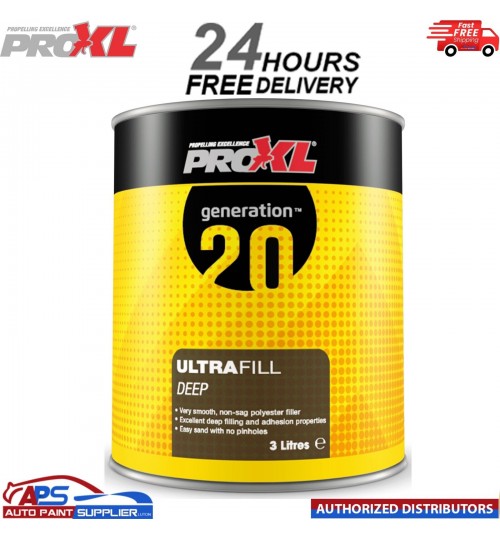 PROXL GENERATION20 - ULTRAFILL DEEP CAR BODY FILLER 3L - WITH BPO HARDENER