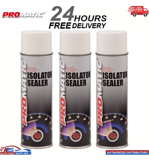 3x PROMATIC ISOLATOR SEALER SPRAY AEROSOL PRIMER 500ML