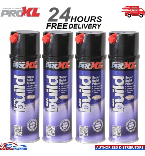 4x PROXL Pro Build Super Build Beige primer Aerosol (500ml) CAN HIGH QUALITY