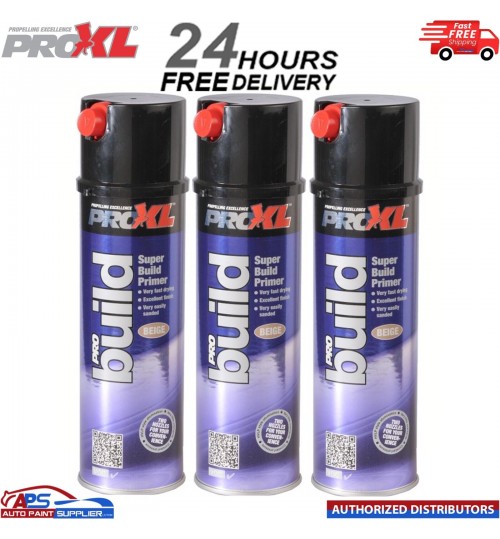 3x PROXL Pro Build Super Build Beige primer Aerosol (500ml) CAN HIGH QUALITY