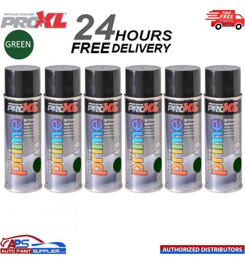 6 X PROXL SPECTRO PRIME AEROSOL 400ML - GREEN -PRO XL SPOT ETCH