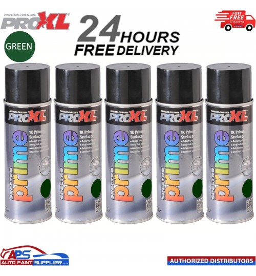 5 X PROXL SPECTRO PRIME AEROSOL 400ML - GREEN -PRO XL SPOT ETCH