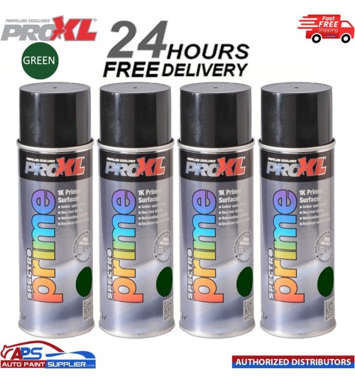 4 X PROXL SPECTRO PRIME AEROSOL 400ML - GREEN -PRO XL SPOT ETCH