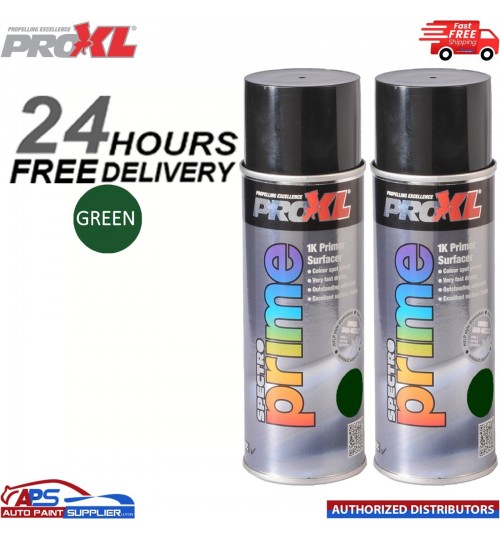 2 X PROXL SPECTRO PRIME AEROSOL 400ML - GREEN -PRO XL SPOT ETCH
