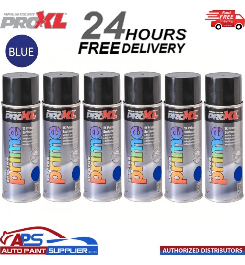 6 X PROXL SPECTRO PRIME AEROSOL 400ML - BLUE -PRO XL SPOT ETCH