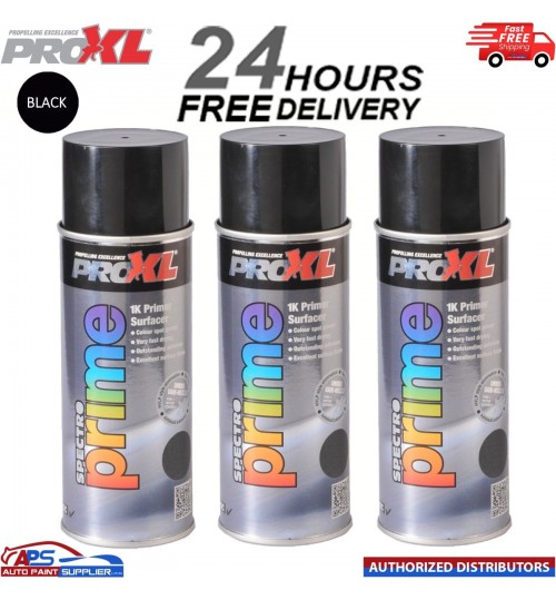 2 X PROXL SPECTRO PRIME AEROSOL 400ML - BLACK -PRO XL SPOT ETCH