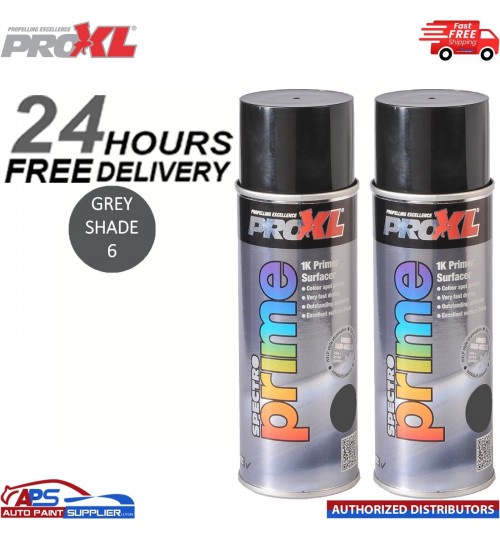 2 X PROXL SPECTRO PRIME AEROSOL 400ML - GREY SHADE 6 - PRO XL SPOT ETCH