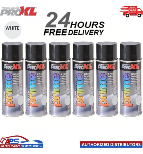 6 X PROXL SPECTRO PRIME AEROSOL 400ML - WHITE - PRO XL SPOT PRIMER ETCH