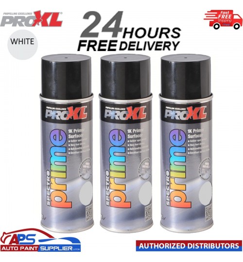 3 X PROXL SPECTRO PRIME AEROSOL 400ML - WHITE - PRO XL SPOT PRIMER ETCH