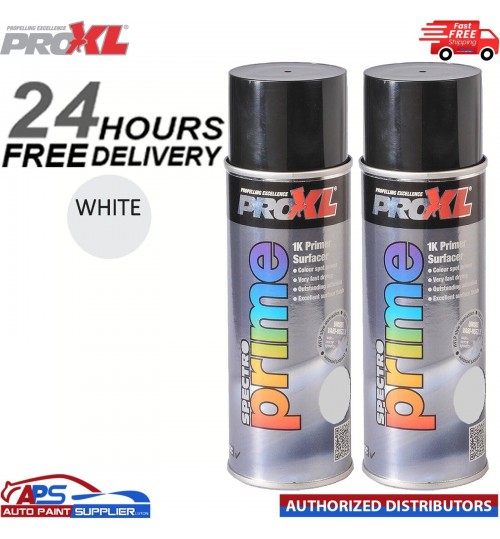 2 X PROXL SPECTRO PRIME AEROSOL 400ML - WHITE - PRO XL SPOT PRIMER ETCH