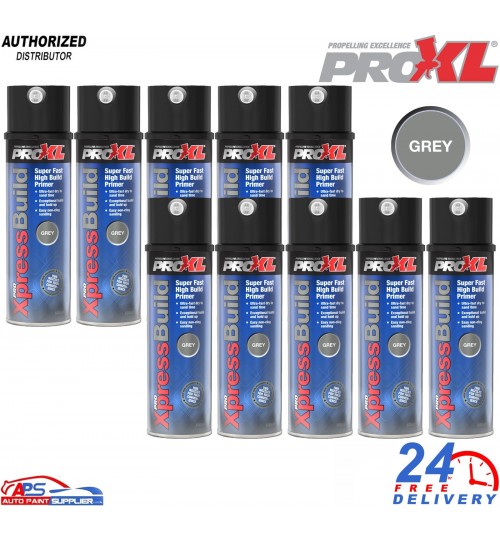 10x ProXL XpressBuild High Build Primer Spray Aerosol Grey - 500ml