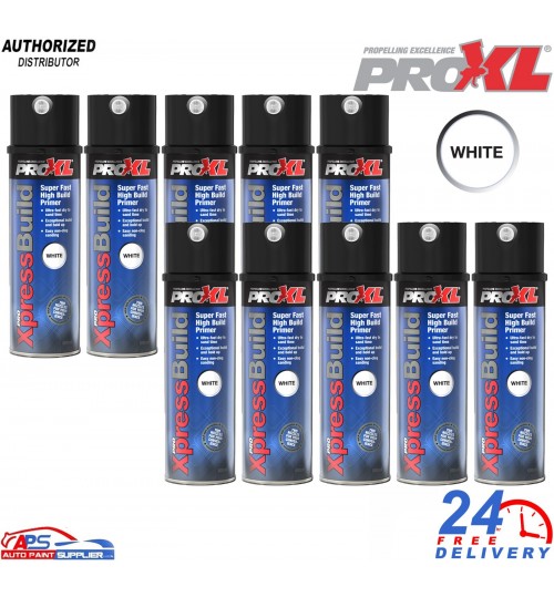10x ProXL XpressBuild High Build Primer Spray Aerosol White - 500ml