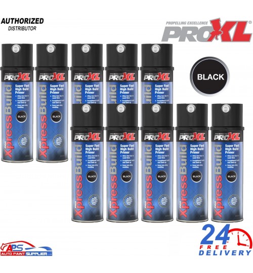 10x ProXL XpressBuild High Build Primer Spray Aerosol Black - 500ml