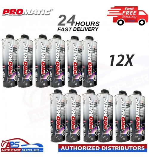 12X PROMATIC STONECHIP UNDERBODY BLACK COATING 1L - NEXT DAY FREE DELIVERY