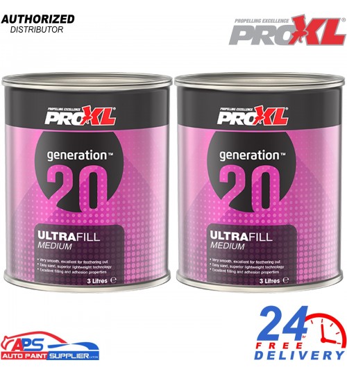 2x PROXL Gen20 3L Ultrafill Medium Body Filler + Hardener