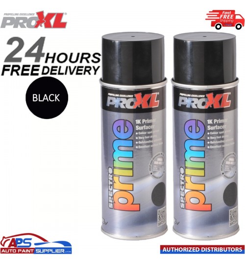 2 X PROXL SPECTRO PRIME AEROSOL 400ML - BLACK -PRO XL SPOT ETCH