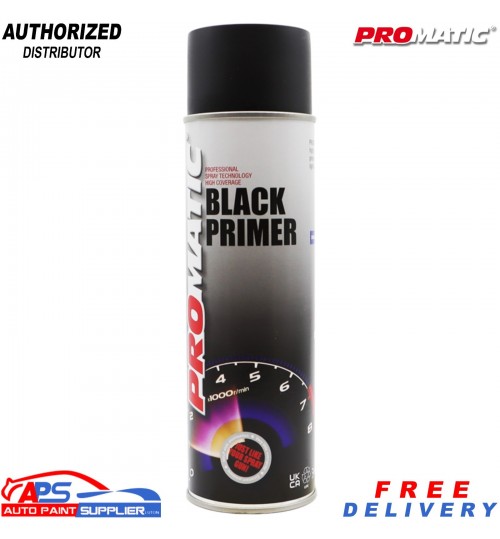 Promatic 500ml Black Primer Aerosol – Fast‑Drying, Corrosion‑Resistant