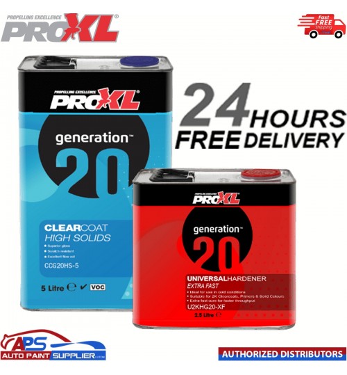 PROXL GENERATION20 - HS 2K CLEARCOAT KIT 7.5L - Extra FAST UNIVERSAL HARDENER