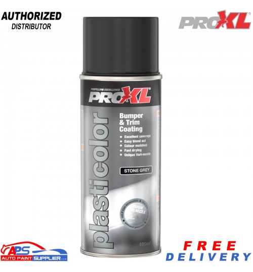 Proxl Plasticolor Bumper Trim Paint 400ml Aerosol Stone Grey