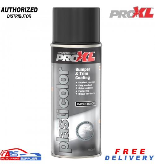 ProXL Plasticolor Raven Black Spray Paint Aerosol 400ml – Trim & Bumper