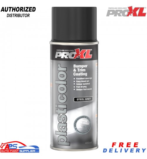 ProXL Plasticolor Steel Grey 1K Bumper & Trim Spray 400ml Aerosol