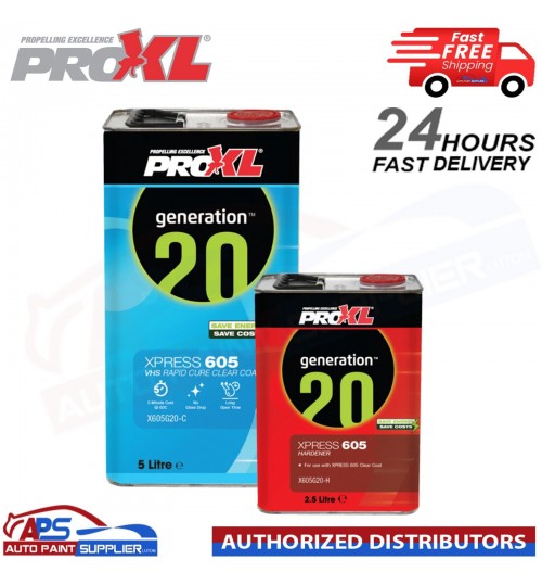 Proxl generation 20 Clear Coat XPRESS605 VHS RAPID CLEAR COAT - 7.5 LITRE KIT