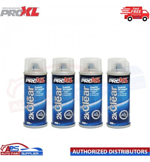 4x PROXL Pro 2K CLEAR – 2k Hi-Gloss Clear Coat Aerosol 200ml