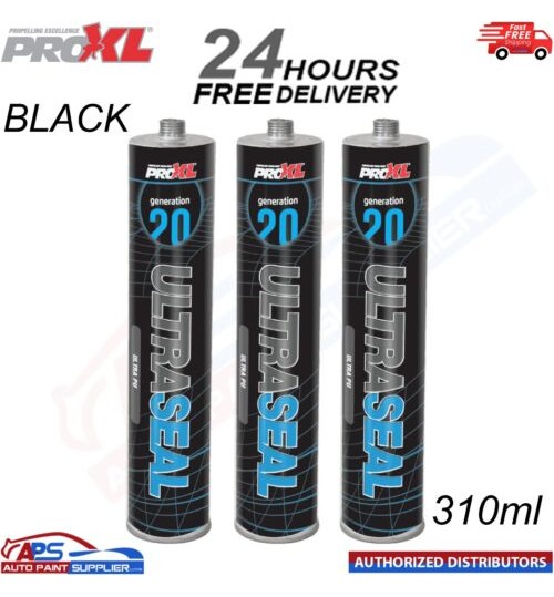 3x PROXL GENERATION 20 ULTRA PU SEALER BLACK - 310ML Car Body Sealer