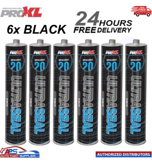 6X PROXL GENERATION 20 ULTRA PU SEALER BLACK - 310ML Car Body Sealer