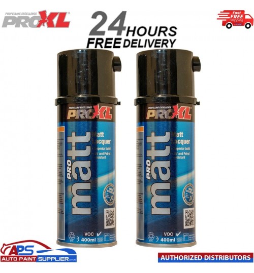2 X PROXL PROMATT 1K PETROL RESISTANT MATT LACQUER CLEARCOAT AEROSOL 400ML