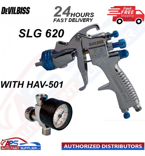 SLG-620 Devilbiss Spray Gun 1.3mm WITH HAV-501 REGULATOR