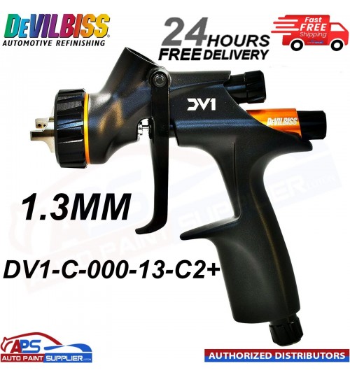 DEVILBISS (DV1-C-000-13-C2+) HVLP PLUS Gravity Spray Gun 1.3mm - FAST DELIVEY