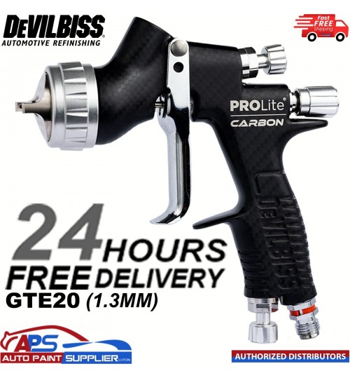 DeVilbiss Carbon Edition PROLite 1.3mm General Setup Spray Gun GTE20 905072-CB