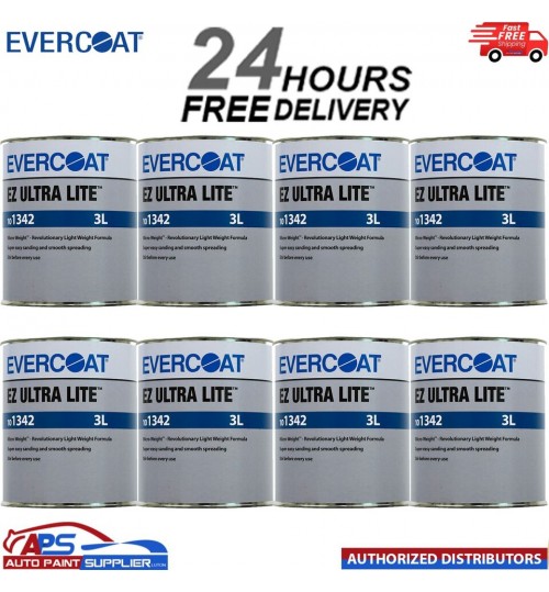 8 x EVERCOAT RAGE ULTRA 101342 RAGE ULTRA BODY FILLER WITH BPO HARDENER 3L