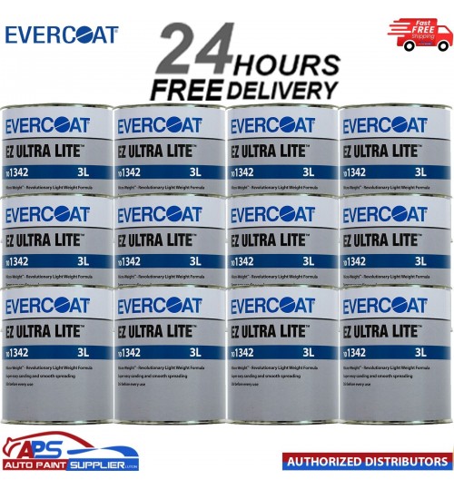 12 x EVERCOAT RAGE ULTRA 101342 RAGE ULTRA BODY FILLER WITH BPO HARDENER 3L