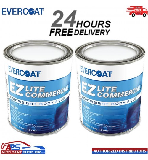 2 x EVERCOAT 101360 EZ LITE COMMERCIAL LIGHTWEIGHT BODY FILLER 3L