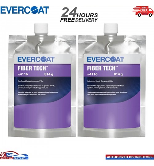 2x EVERCOAT FIBER TECH REINFORCED REPAIR COMPOUND FILLER 709ML INC HARDENER