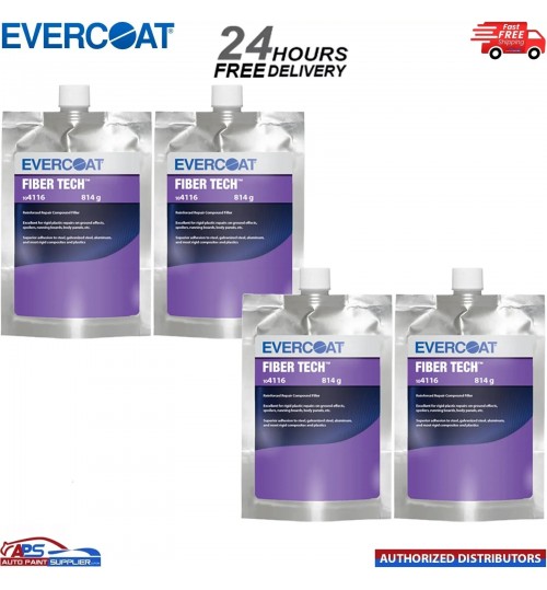 4x EVERCOAT FIBER TECH REINFORCED REPAIR COMPOUND FILLER 709ML INC HARDENER