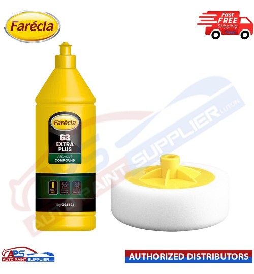 Farecla G3E124 G3 Extra Plus Compound 1kg + SGM-14 14mm Compounding Foam