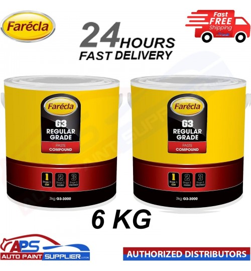 2x Farecla G3 Rubbing Compound Regular Cutting Paste G3-3000 6 kg kit