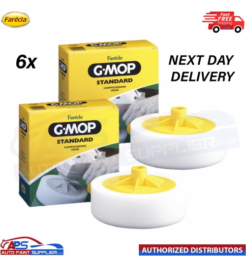 6x Farecla 6" SGM14 G Mop Standard Compounding 14mm Sponge Foam 150mm