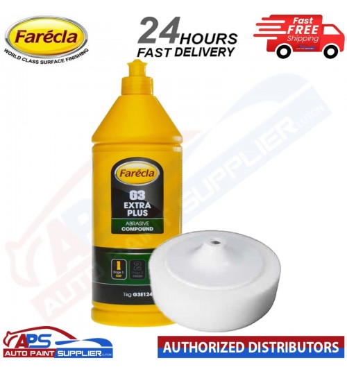 Farecla G3E124 G3 Extra Plus Compound 1kg +QWMF14 WHITE PAD MOP - FAST DELIVERY