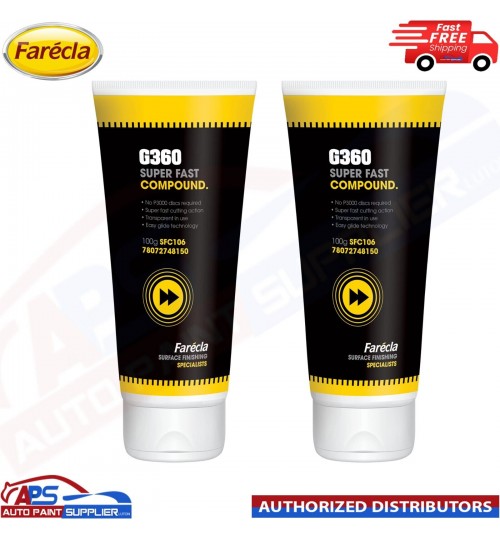 2x Farecla Super Fast Compound SFC106 G360 - 100g Tube High Quality