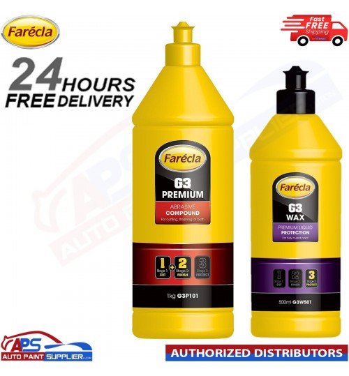Farecla G3 Premium 1kg Abrasive Compound & Farecla G3 Wax 500ml Kit